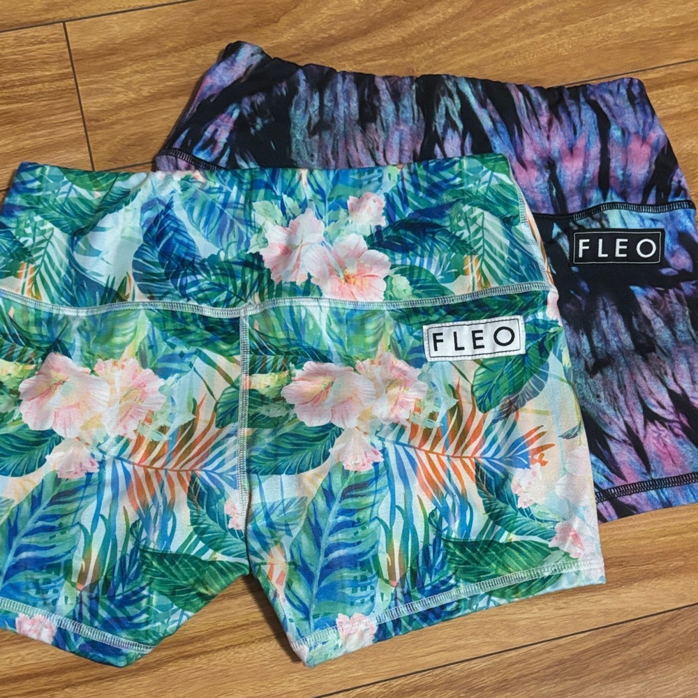 Fleo Floral and Tie-Dye Shorts bundle medium